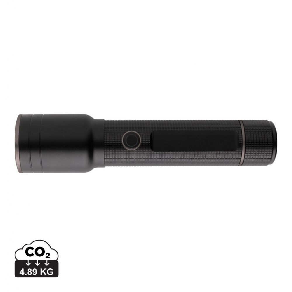 Logo trade promotional giveaway photo of: RCS recycled aluminum USB-rechargeable heavy duty torch