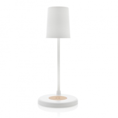 Logo trade promotional items picture of: Zenara RCS recycled plastic and cork 15W wireless desk lamp