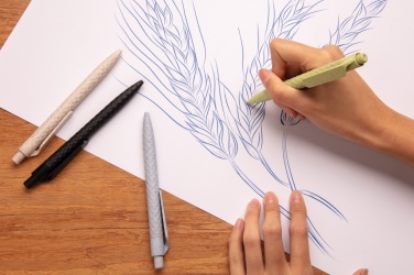 Logo trade promotional items image of: Wheat straw pen