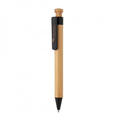 Logotrade promotional gift image of: Bamboo pen with wheatstraw clip
