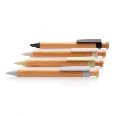 Logotrade promotional gift picture of: Bamboo pen with wheatstraw clip