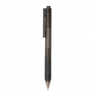 Logo trade promotional gifts picture of: X9 frosted pen with silicone grip