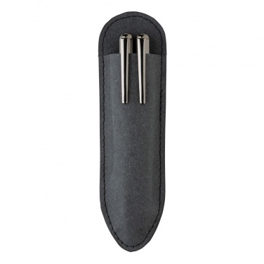 Logo trade advertising product photo of: Recycled leather pen set
