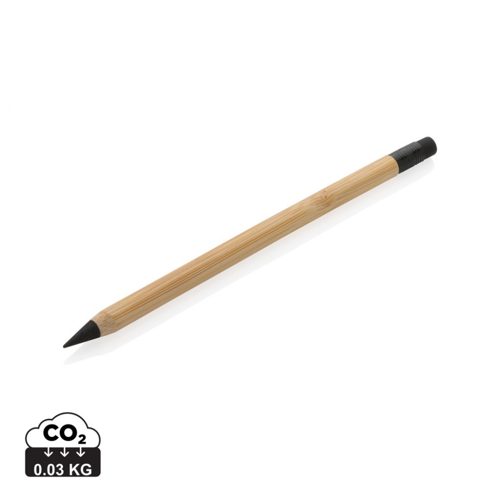 Logo trade corporate gift photo of: Bamboo infinity pencil with eraser
