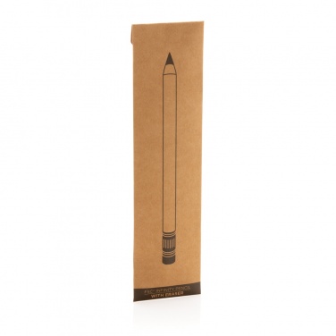 Logotrade promotional gift picture of: Bamboo infinity pencil with eraser