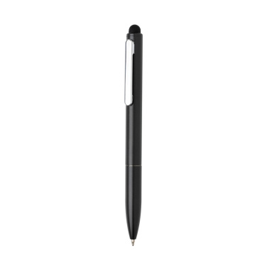 Logo trade advertising products picture of: Kymi RCS certified recycled aluminium pen with stylus