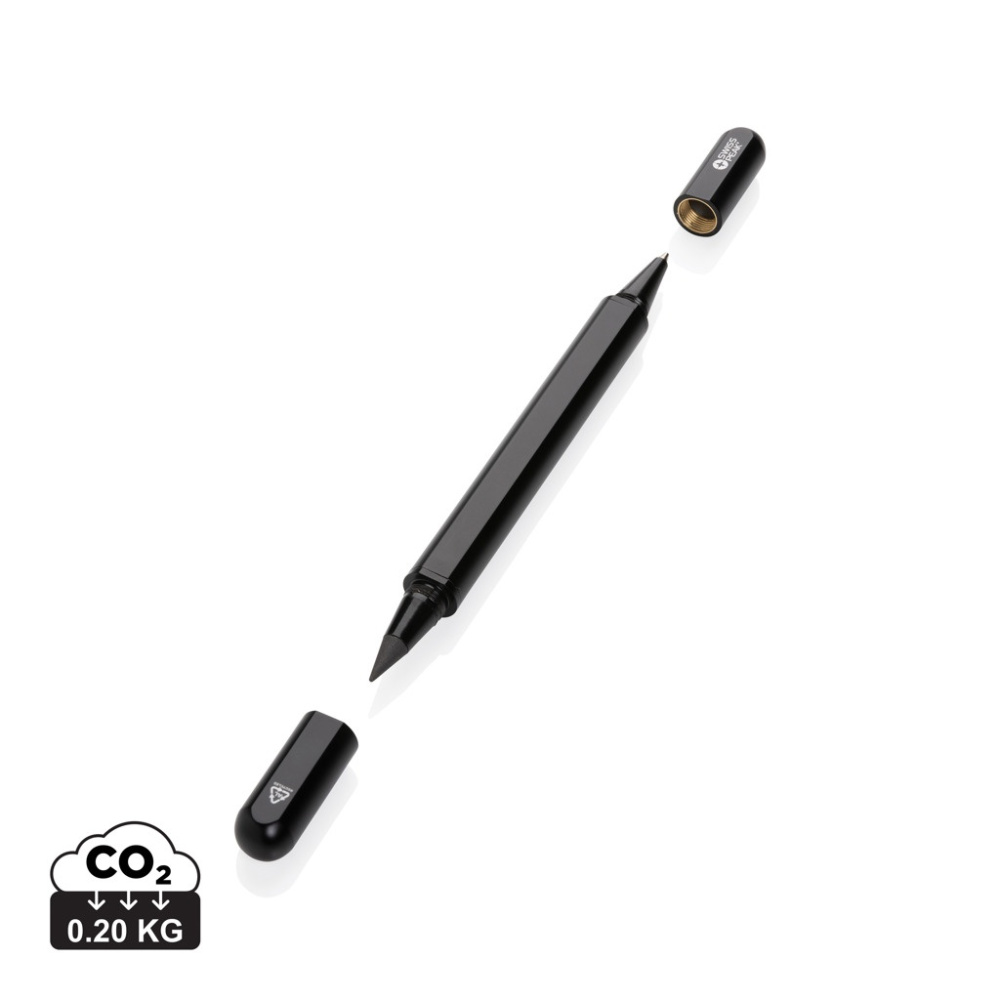 Logotrade promotional item picture of: Swiss Peak Storm RCS recycled aluminum dual tip pen