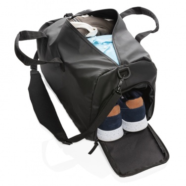 Logotrade promotional gift image of: Fashion black weekend bag PVC free