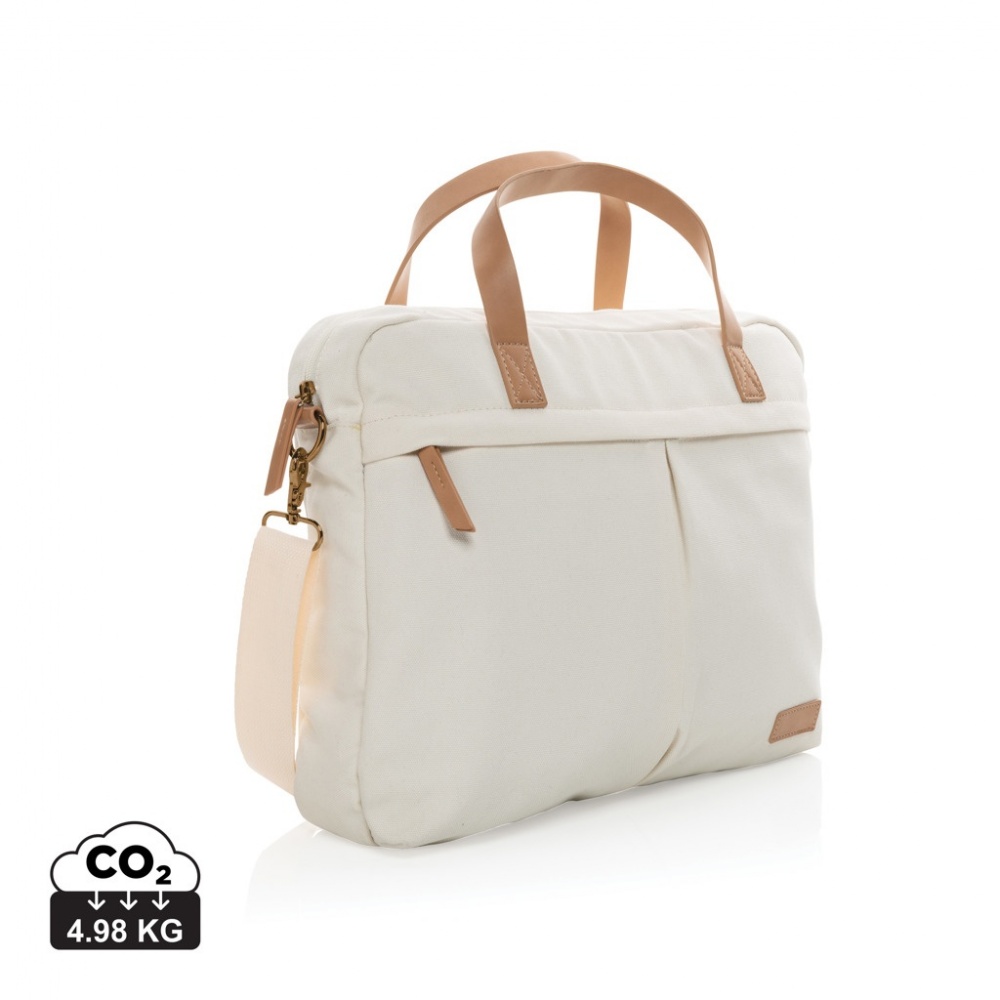 Logotrade business gifts photo of: Impact AWARE™ 16 oz. recycled canvas laptop bag