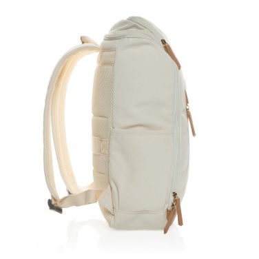 Logotrade promotional product image of: Impact AWARE™ 16 oz. recycled canvas 15" laptop backpack