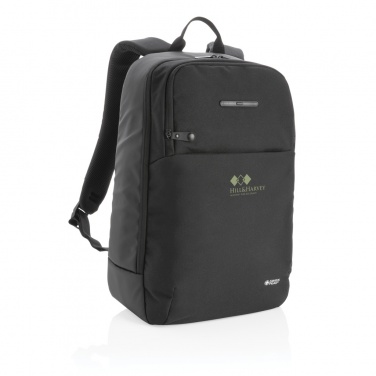 Logotrade promotional item image of: Swiss Peak laptop backpack with UV-C steriliser pocket