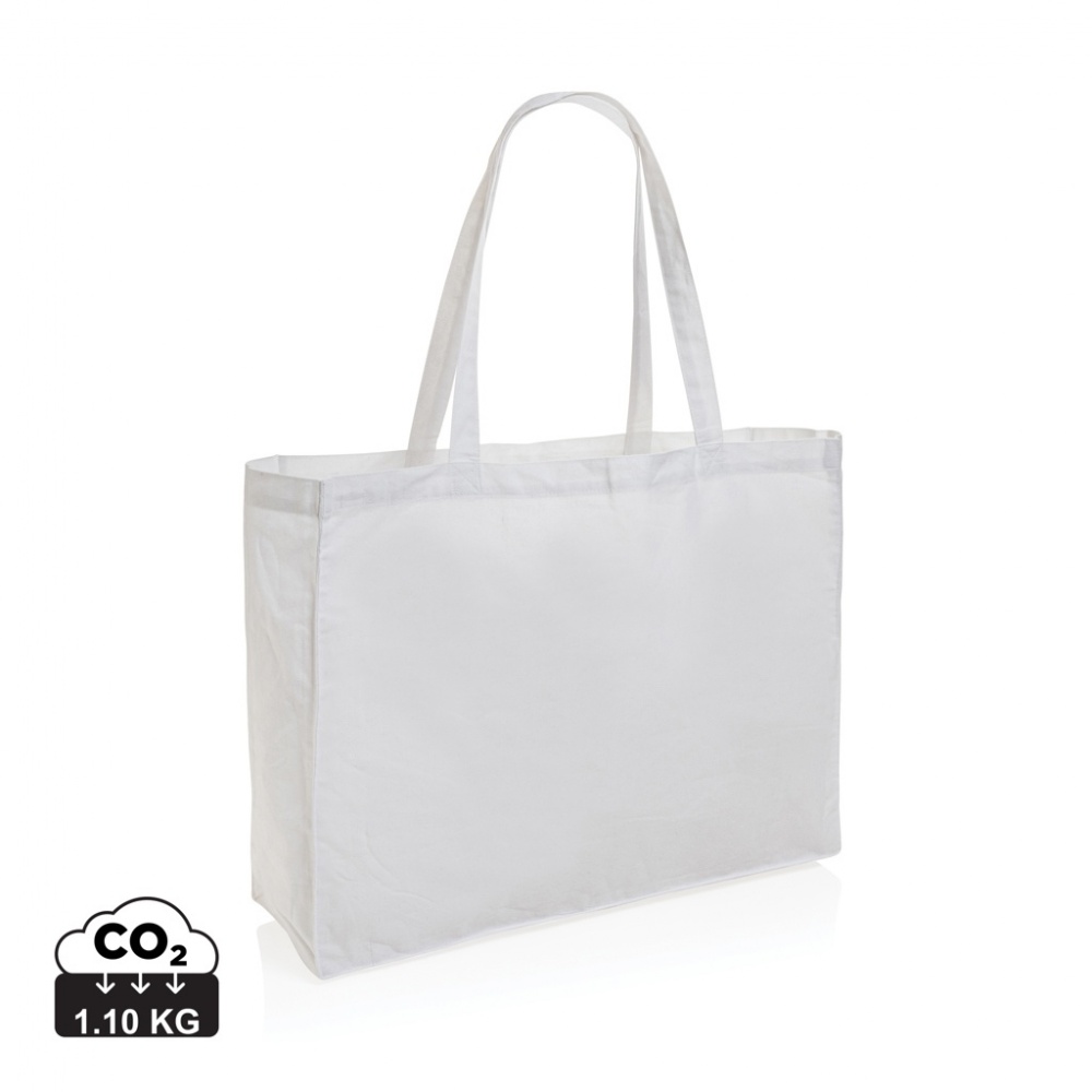 Logo trade corporate gifts image of: Impact AWARE™ Recycled cotton shopper 145g
