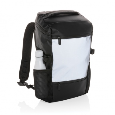 Logo trade promotional gift photo of: PU high visibility easy access 15.6" laptop backpack