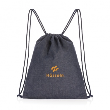 Logo trade promotional giveaway photo of: Impact AWARE™ recycled denim drawstring backpack