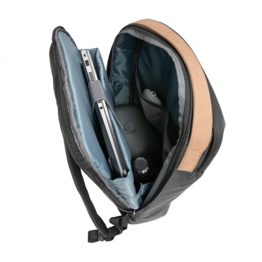 Logotrade promotional gift picture of: Impact AWARE™ 300D two tone deluxe 15.6" laptop backpack