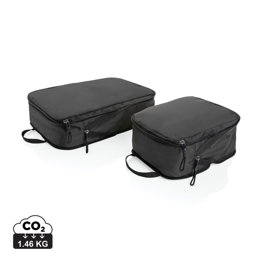 Logotrade promotional merchandise picture of: Swiss Peak Ridge AWARE™ RPET compression travel cubes 2pc