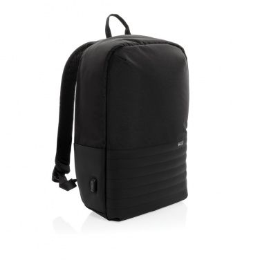 Logo trade promotional products image of: Swiss Peak AWARE™ RFID anti-theft 15.6'' laptop backpack