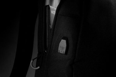 Logo trade promotional gifts image of: Swiss Peak AWARE™ RFID and USB A laptop backpack