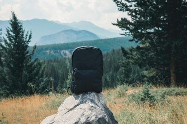 Logo trade promotional giveaway photo of: Dillon AWARE™ RPET foldable classic backpack