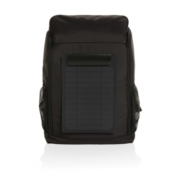 Logo trade promotional giveaway photo of: Pedro AWARE™ RPET deluxe backpack with 5W solar panel