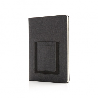 Logo trade advertising product photo of: Deluxe A5 Notebook with phone pocket