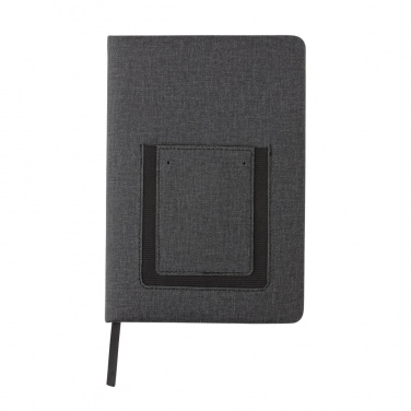 Logo trade promotional item photo of: Deluxe A5 Notebook with phone pocket