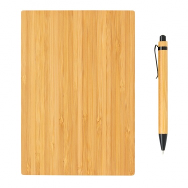 Logotrade promotional products photo of: A5 Bamboo notebook & pen set