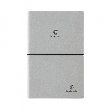 Logo trade advertising products image of: A5 recycled leather notebook