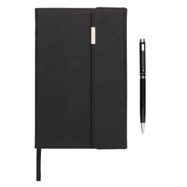 Logo trade promotional gift photo of: Swiss Peak deluxe A5 notebook and pen set