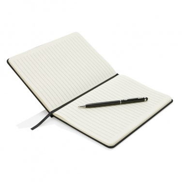 Logotrade promotional item image of: Standard hardcover PU A5 notebook with stylus pen