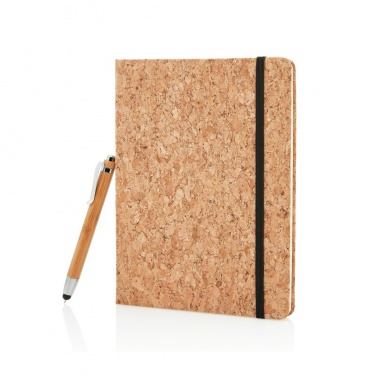 Logotrade corporate gifts photo of: A5 notebook with bamboo pen including stylus