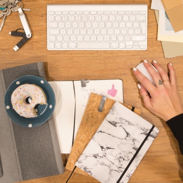 Logo trade promotional gift photo of: A5 notebook with bamboo pen including stylus