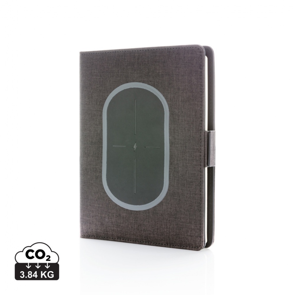 Logotrade promotional item picture of: Air 5W wireless charging notebook cover A5