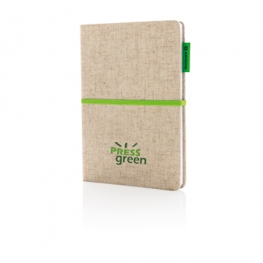 Logo trade business gift photo of: A5 jute notebook