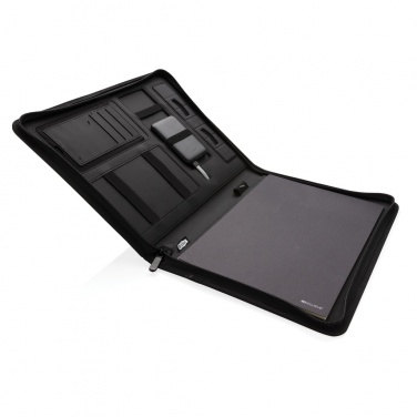 Logotrade promotional gift picture of: Air 5W wireless charging portfolio A4 w/ 5000 mAh powerbank