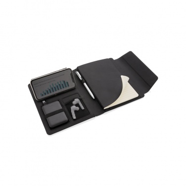 Logo trade promotional items picture of: Fiko wireless charging A5 portfolio with powerbank