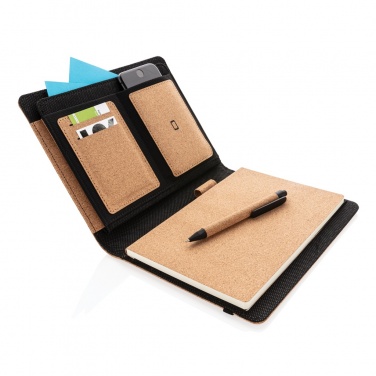 Logotrade business gift image of: Deluxe cork portfolio A5 with pen