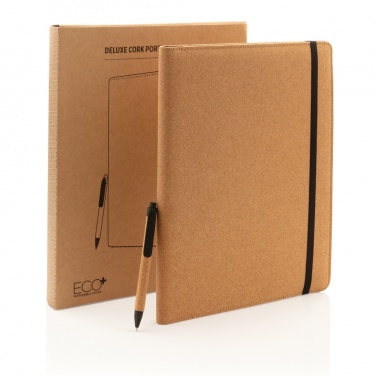 Logotrade advertising product image of: Deluxe cork portfolio A4 with pen