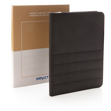 Logotrade advertising product image of: Impact AWARE™ RPET A4 portfolio with zipper