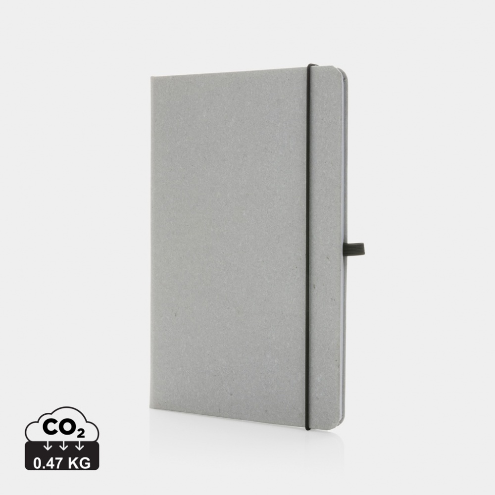 Logo trade advertising product photo of: Recycled leather hardcover notebook A5