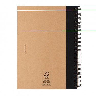 Logo trade promotional giveaway photo of: Kraft spiral notebook with pen