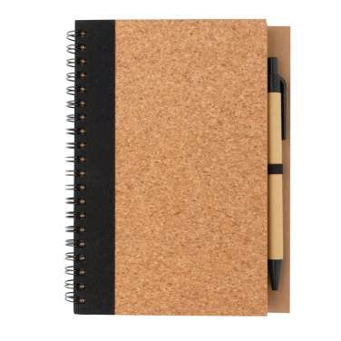 Logotrade promotional giveaway picture of: Cork spiral notebook with pen