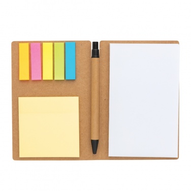 Logotrade advertising product picture of: Kraft sticky notes A6 booklet with pen