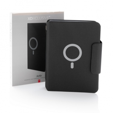 Logo trade advertising products picture of: Artic Magnetic 10W wireless charging A5 notebook