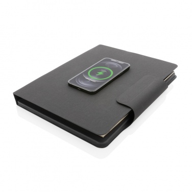 Logo trade advertising product photo of: Artic Magnetic 10W wireless charging A4 portfolio