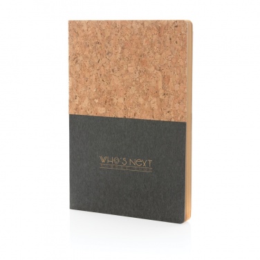 Logotrade promotional giveaway image of: A5 cork & kraft notebook