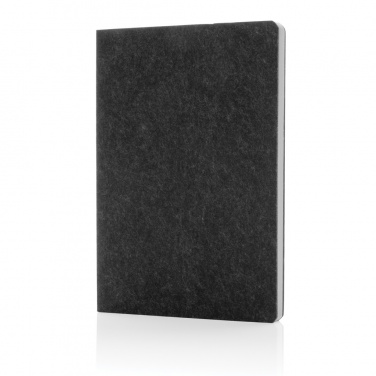 Logotrade promotional gift image of: Phrase GRS certified recycled felt A5 notebook