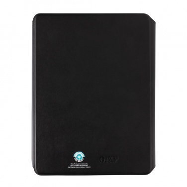 Logotrade promotional giveaways photo of: Swiss Peak RCS rePU notebook with 2-in-1 wireless charger