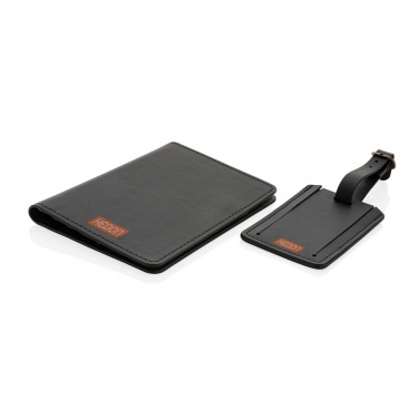 Logo trade promotional items picture of: Swiss Peak GRS recycled PU travel gift set