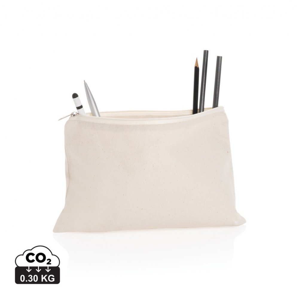 Logo trade corporate gift photo of: Impact Aware™ 285 gsm rcanvas pencil case undyed